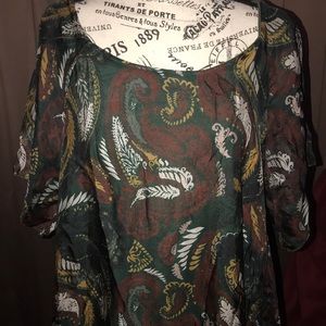 M Made in Italy green layered dress medium nwt